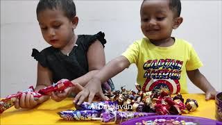 Arbin Javan Pretend Playing with Chocolate & Eating With Funny Expression