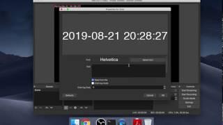 OBS display current time (mac OS version) - no additional program install and NO DEEP SHIT