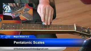 Major Pentatonics on a Simple Major Blues: Dobro