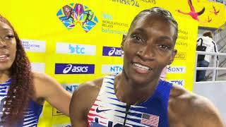 Alexis Holmes and Quanera Hayes Lead USA Women's 4x4 to Heat Win at 2024 World Relays