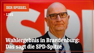 Livestream:  Das sagt die SPD-Spitze zum Wahlergebnis in Brandenburg  | DER SPIEGEL