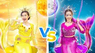 Day Mermaid vs Night Mermaid! Who Will Win The Makeover Challenge?