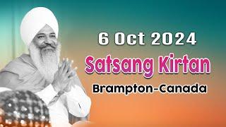 Live Recorded | Brampton Canada || Satsang Kirtan || 6-Oct-2024 || Sant Trilochan Darshan Das Ji