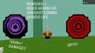 RENGOKU + RISER AKUMA OP ONESHOT COMBO | Shindo Life Roblox