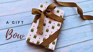 How to tie diagonal Ribbon Bow on Gift Box | Christmas Ribbon Gift wrap easy #giftwrap