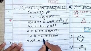 Aromatic compounds - HUCKEL'S RULE = ( 4n + 2 ) pi electrons