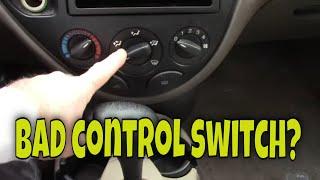 Ford Focus Heater control switch replacement. Air vent control cable.