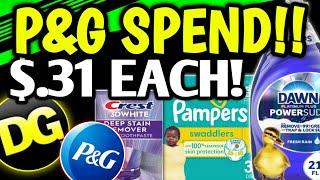 $.31 EACH! CRAZ-E P&G SPEND DEALS! STACKING COUPONS! DOLLAR GENERAL COUPONING THIS WEEK!