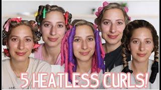 TESTING 5 HEATLESS CURLS METHODS SO YOU DON'T HAVE TO! | Short, Medium, and Long Hair