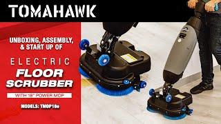 Unboxing and How to Use an Electric Floor Scrubber - TMOP18e