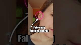 How to do a fake snug piercing˚* ੈ‧₊ #snug #piercing #diy #fakepiercing #fakepiercingtutorial #fyp