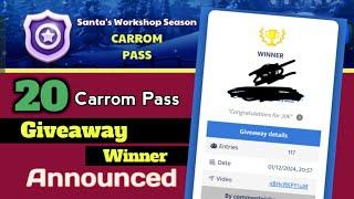 20 carrom pass giveaway winner announced || Thank you for 30k subscribers || Gaming Kanha 