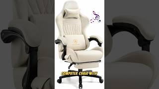 GTPLAYER Gaming Chair, Computer Chair with Footrest and Bluetooth Speakers #gamingchair #gamingsetup