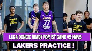 Lakers Practice ! Luka Doncic READY FOR 1ST GAME VS MAVS