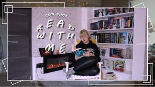 read with me by the fireplace  cozy 45-minute real time reading hangout (white noise, no music)