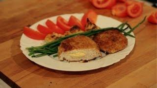 Куриные котлеты. Рецепт котлет с сырной начинкой.