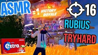 ASMR Gaming  Fortnite Rubius Tryhard! Relaxing Gum Chewing  Controller Sounds + Whispering 