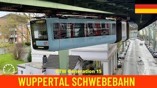 Führerstandsmitfahrt Wuppertaler Schwebebahn (Deutschland) aus der Sicht des Lokführers 4K