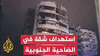 الصور الأولية لمكان الاستهداف الإسرائيلي في الضاحية الجنوبية للعاصمة بيروت