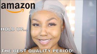 $36 AMAZON GREY LACEFRONT WIG REVIEW | LOVESTORY WIG COMPANY