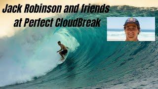 Jack Robinson and Friends surfing at perfect Cloudbreak