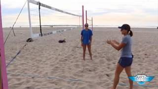 Beach volleyball left side angle hit drill