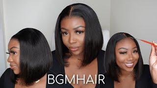 WOW!!! SLEEK 10" BOB HD LACE WIG | 3.0 UPGRADED TINY KNOTS | BGMGIRL