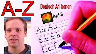 Deutsches Alphabet - Schreiben + Aussprache lernen - Anlaut + Buchstabieren - Buchstaben A-Z  German