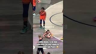 Caitlin wasn’t happy after run in with Sun player #caitlinclark #basketball #wnba