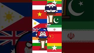 Countries That Support Thailand  vs Cambodia  #shorts #countryballs #thailand #cambodia