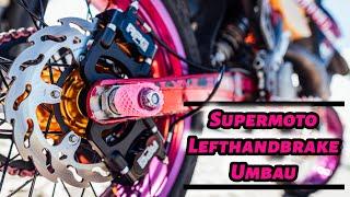 Supermoto bekommt Lefthandbrake und Wheeliebar mit Pegs | Horst ist jetzt ein Stuntbike