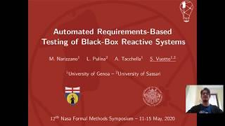"Automated Requirements-Based Testing of Black-Box Reactive Systems" presented at NFM 2020.
