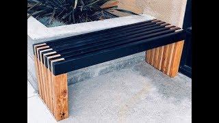 DIY a Sleek Slatted Bench with Ease