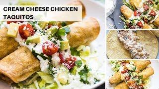 Baked Chicken Taquitos with Cream Cheese