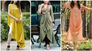 Beautiful & Stylish Cowl Kurti Designs/Drape Style Dresses Designs Ideas.