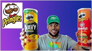 Wendy's® SPICY CHICKEN PRINGLES Review | Pringles® WAVY Pineapple Habanero Review