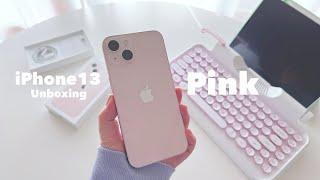 (ENG CC) iPhone 13 pink  unboxing + accessories / 이렇게 이쁜 핑크폰은 처음입니다만.