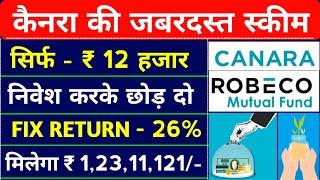 सिर्फ ₹ 12 हजार करें 🟢मिलेंगे 1.23/करोड़ | Canara Robeco Small Cap Fund Direct Growth | Mutual Funds