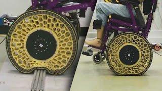 New Wheels Help Wheelchairs Climb Stairs