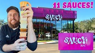 The NEW Saucy by KFC Restaurant in Orlando | RANKING ALL 11 SAUCES