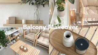 apartment aesthetic and cozy / small balcony makeover / balcony decorating ideas