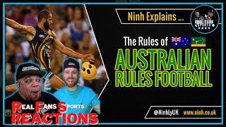 AMERICANS REACT TO THE RULES OF AUSTRALIAN (AUSSIE RULES) FOOTBALL  || REACTION || REAL FANS SPORTS