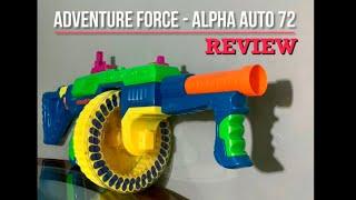 Adventure Force Alpha Auto 72!  Unboxing / Review!  A 72 Dart Drum!  #adventureforce #nerf