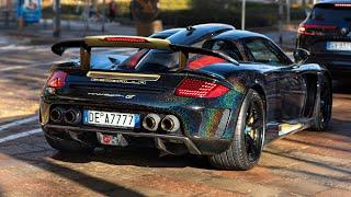 Gold Edition Gemballa Mirage GT LOUD Sound, Revs, Acceleration and Start Up in Milan!