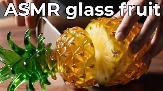 2 HOUR ASMR GLASS FRUIT and VEGETABLE cutting for sleep and study