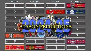 Predicting the 2024-25 NHL Season