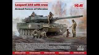 NEW ICM Ukranian Leopard 2A6 & Crew 1/35 kit review (35013)