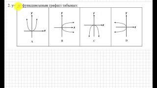 БЖБ/СОР. 7 сынып. 2 тоқсан. Алгебра. 2-нұсқа. "Функция. Функцияның графигі" бөлімі.