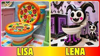 Lisa or Lena #79 | TOILET | WHAT WOULD YOU CHOOSE? #lisa #lena #lisaorlena #lisaandlena