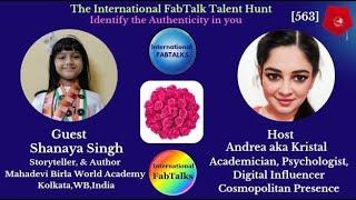 INTERNATIONAL FABTALKS WITH Shanaya Singh #author #world_record #prodigy #inspiringstory #brilliant